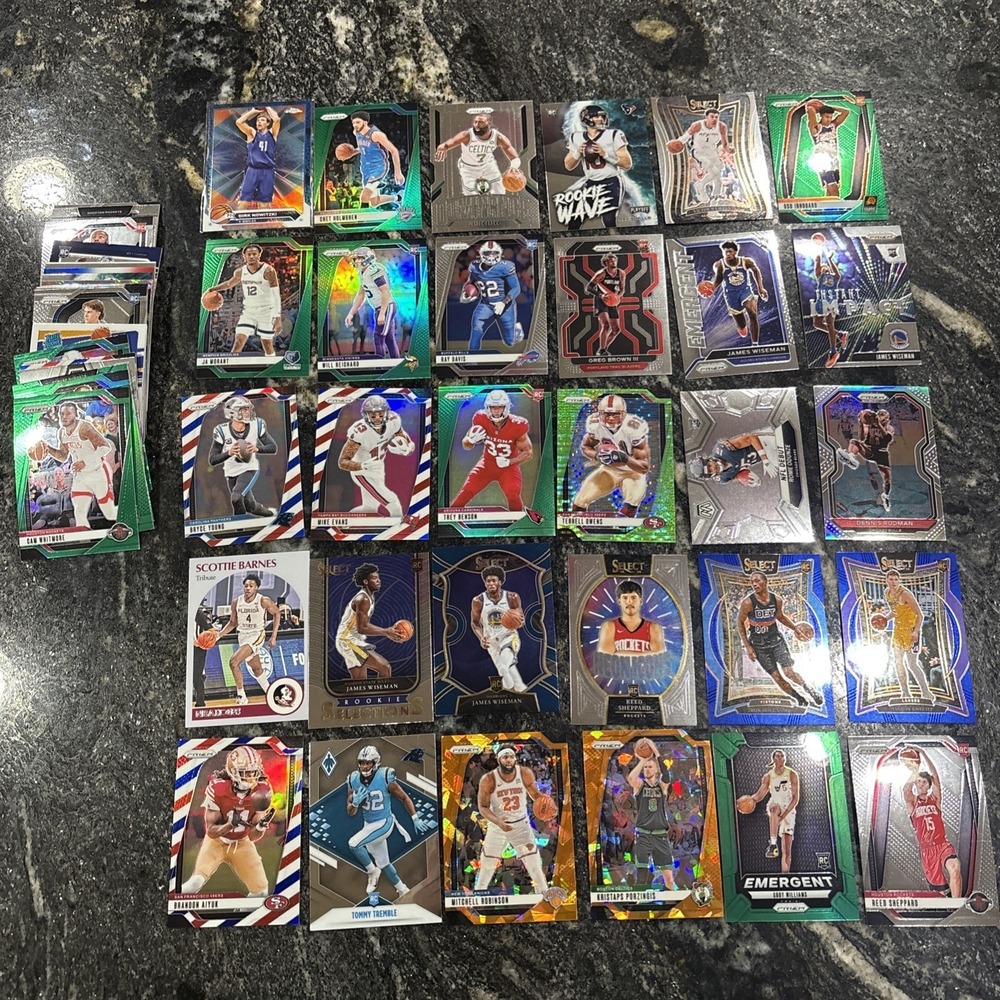 NFL, NBA, MLB Sports Card Lot! 60+ Rookies, Numbered, HOF, Parallels And More! 7
